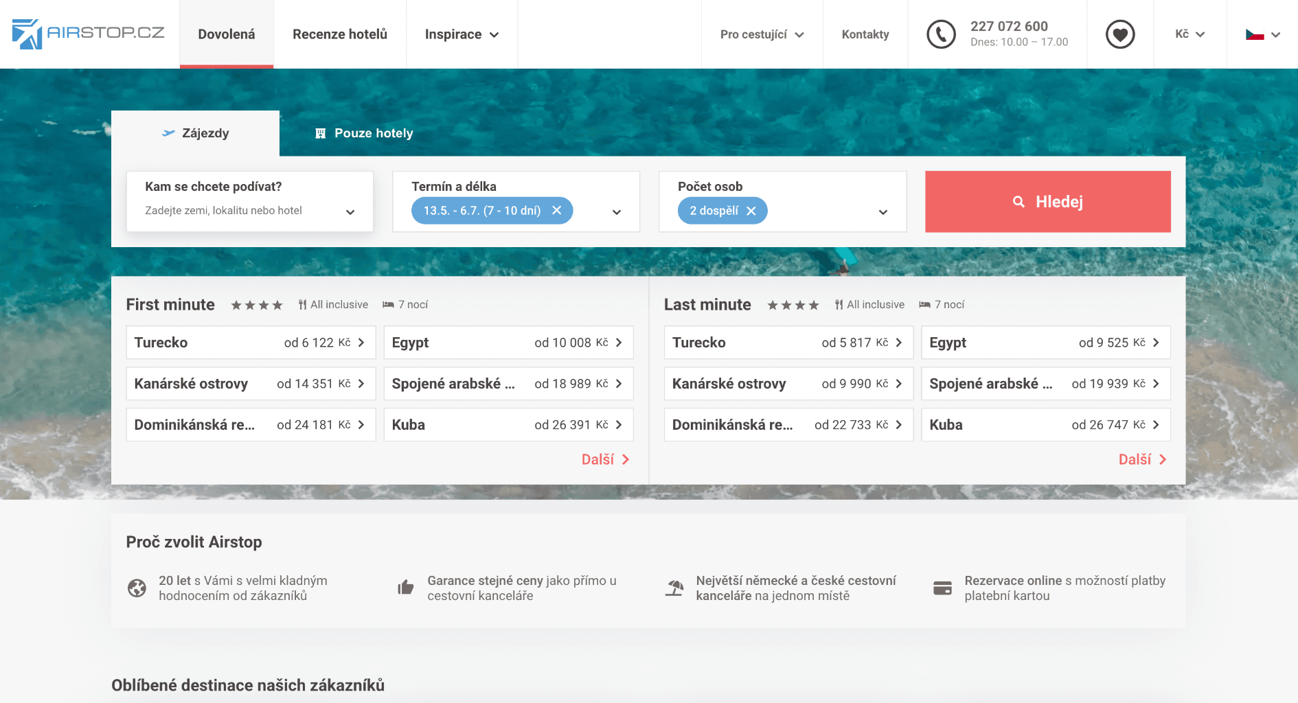 Airstop – Platforma pro nákup dovolených