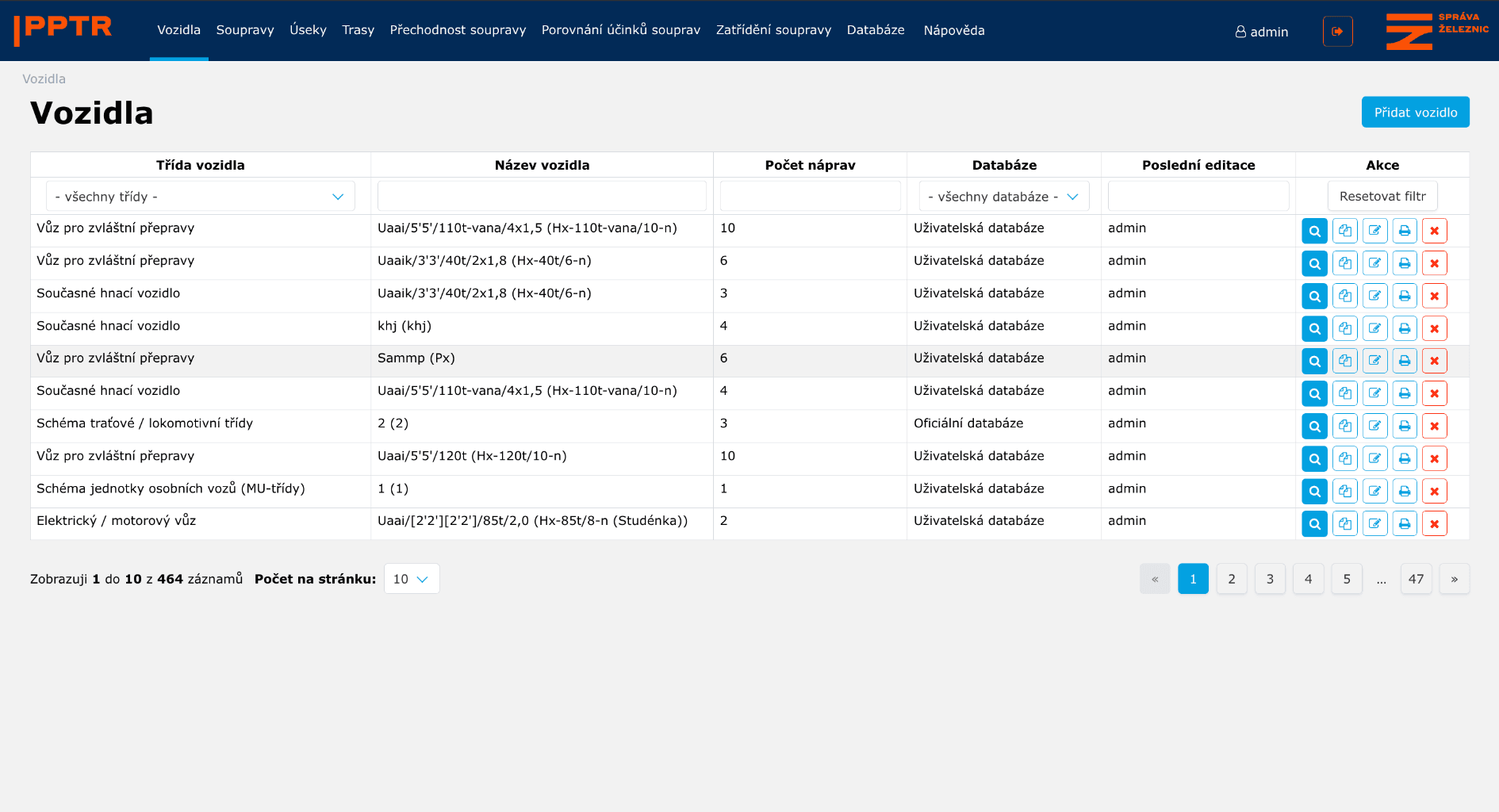PPTR – Platforma pro simulaci zatížení mostů